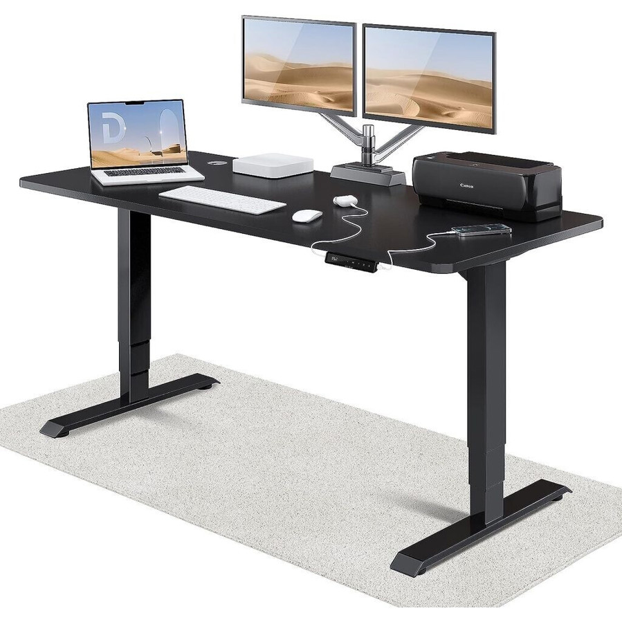 Desktronic Home Pro Schreibtisch 180x80 cm - Schwarz/Schwarz