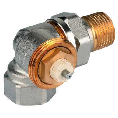 Resideo Winkel-Thermostatventilkörper SX, vernickelt, Messing, 1/2"