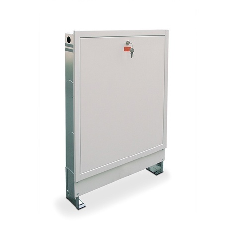 ROTH UP-Verteilerschrank HS - Weiß RAL 9016, Größe 3 | 1100 x 770-860 x 100-170 mm | Heizkreisverteilerschrank