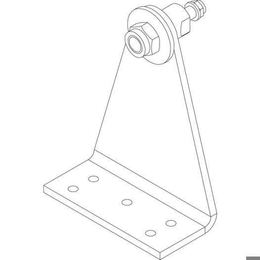 Winkelkonsole WK3 für Spindelantrieb - Aluminium silber eloxiert