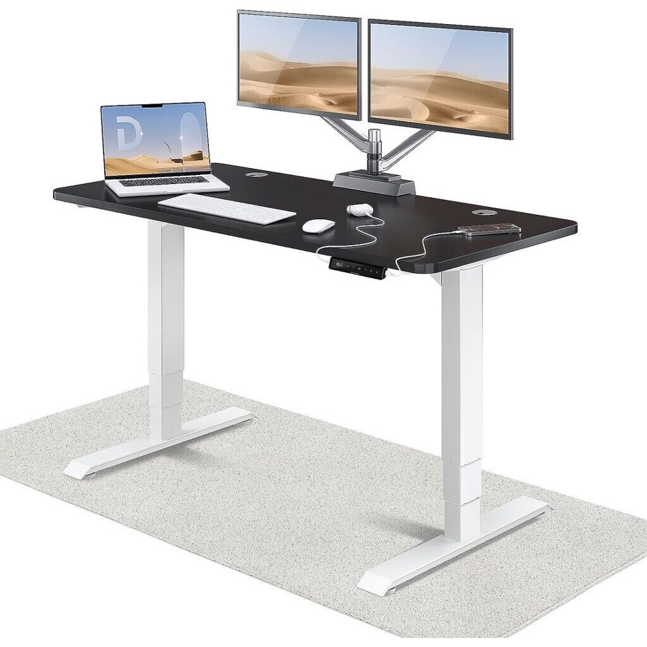 Desktronic Home Pro Schreibtisch 140x70 cm Schwarz/Weiß