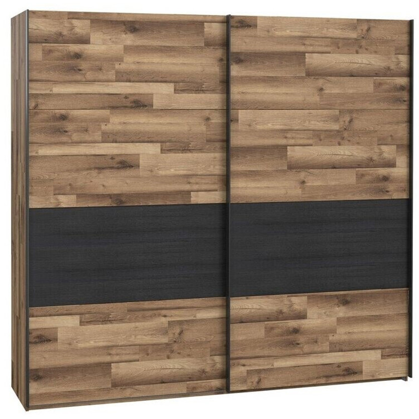 Kleiderschrank Forte Jakobina 220x211 cm - Stabeiche & Schwarzeiche