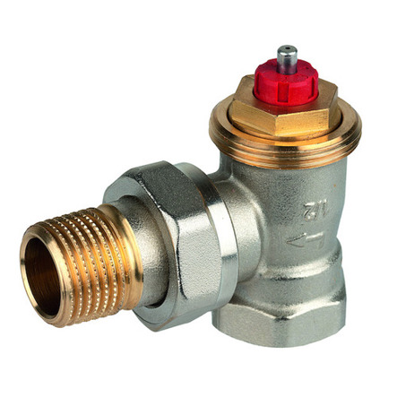 Resideo Thermostatventilkörper FX – Messing vernickelt, Eck kurz, 1/2" - Vorlauf-Thermostatventil Heizung