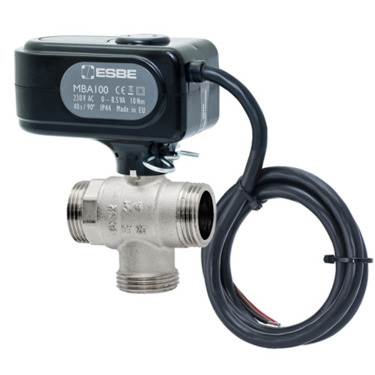 ESBE Motorkugelhahn MBA132 DN20 - 3-Wege Zonenventil 230V | AG 1" | Kvs 9,6