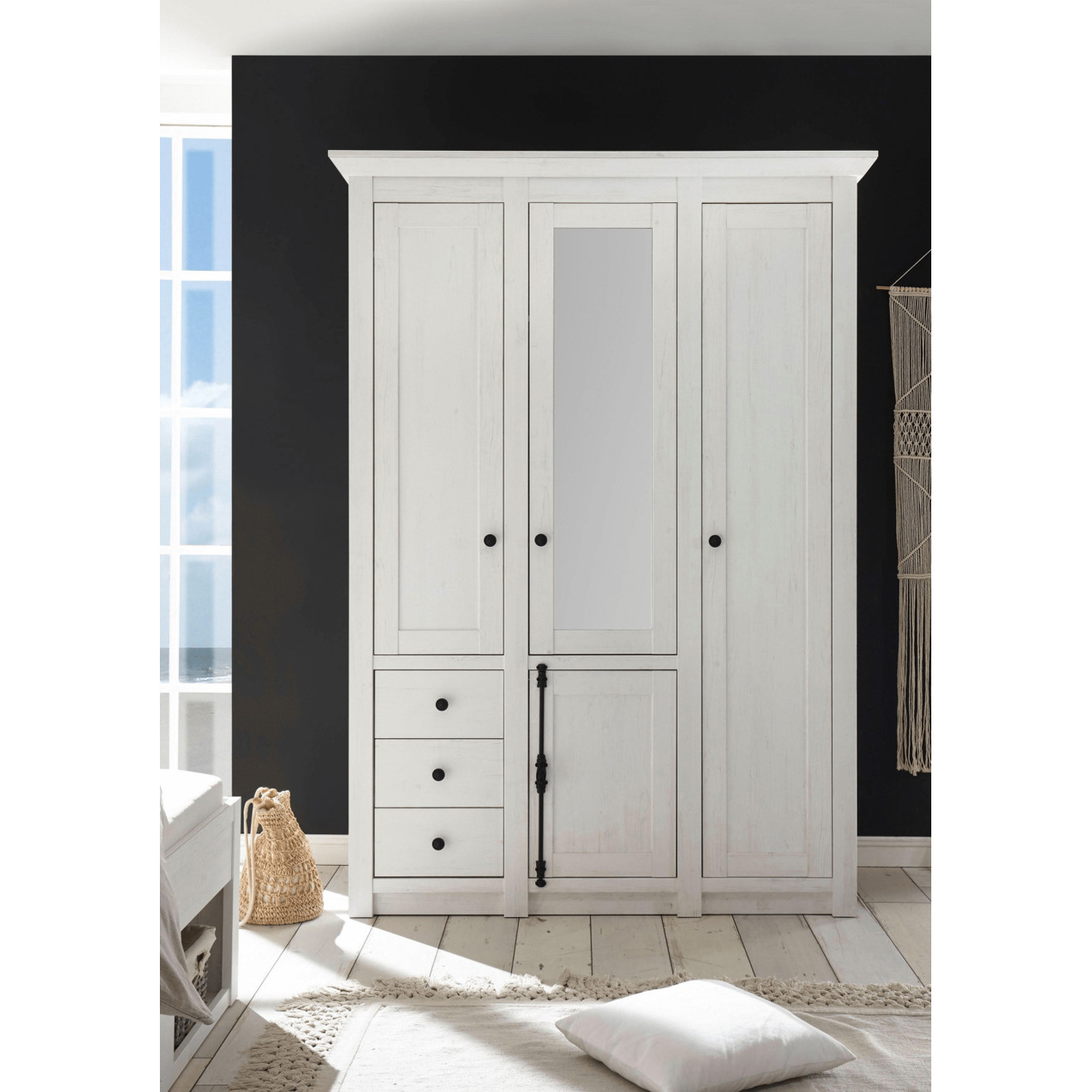 Kleiderschrank Home Affaire California 147 cm - Weiß