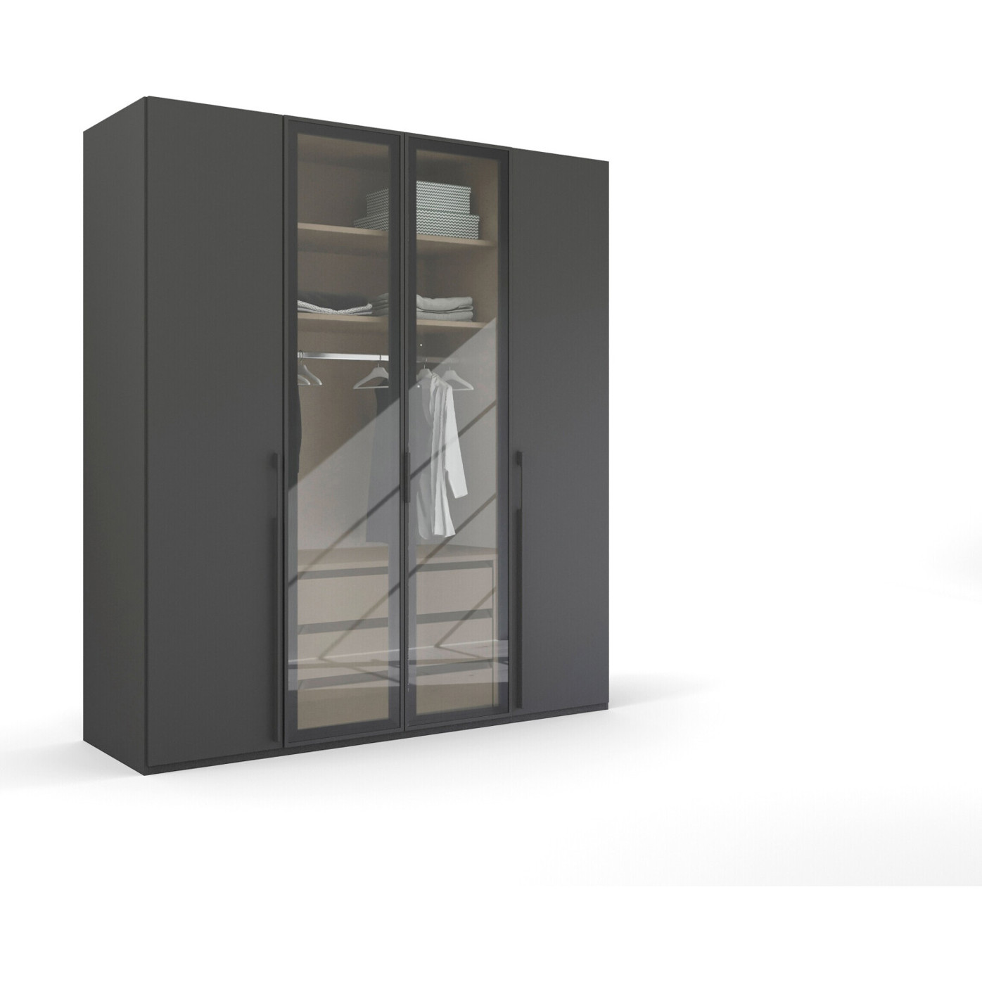 Rauch Skat Kleiderschrank 201x223 cm - Graphit