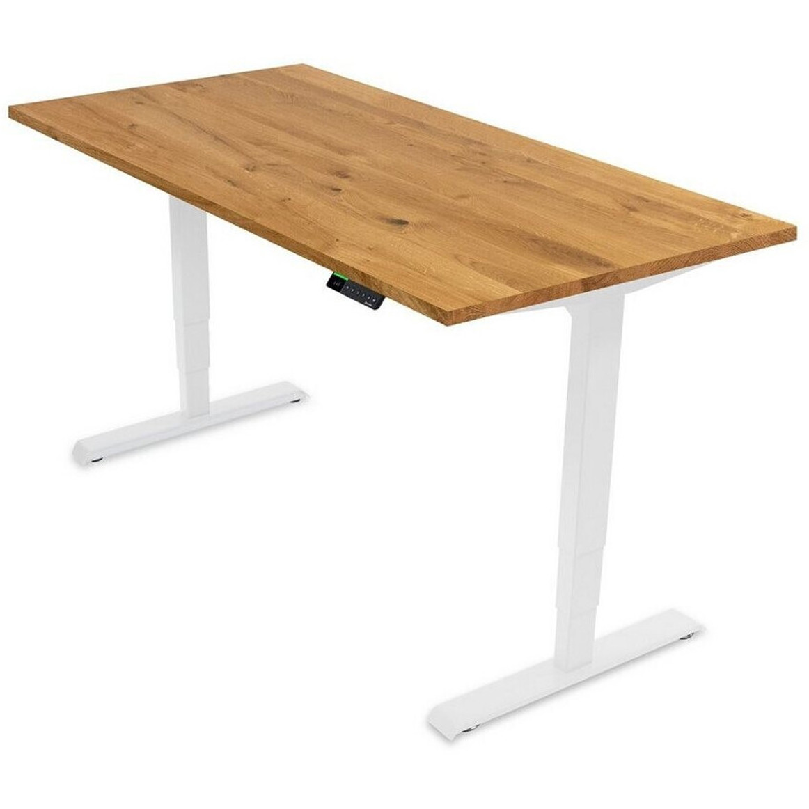 Ergotopia Desktopia Pro X Schreibtisch 120x80 cm - Eiche Massiv / Weiß