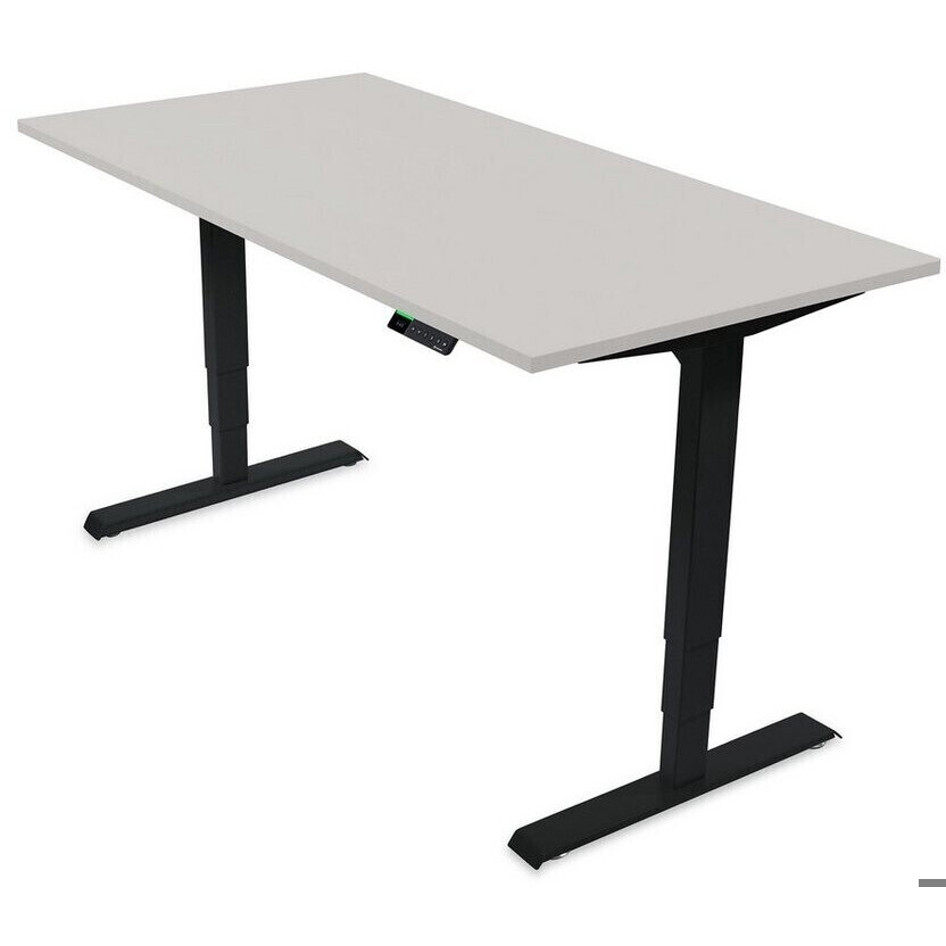 Ergotopia Desktopia Pro X Schreibtisch 120x80 cm Grau/Schwarz