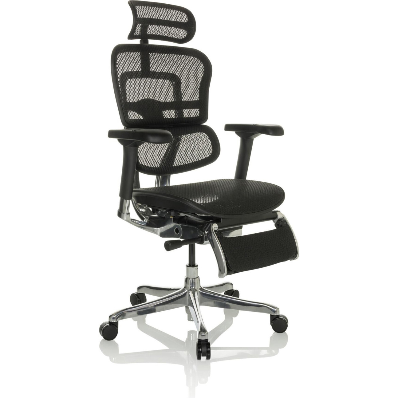 HJH Office Ergohuman Plus Legpro Ergonomischer Bürostuhl mit Netzbezug