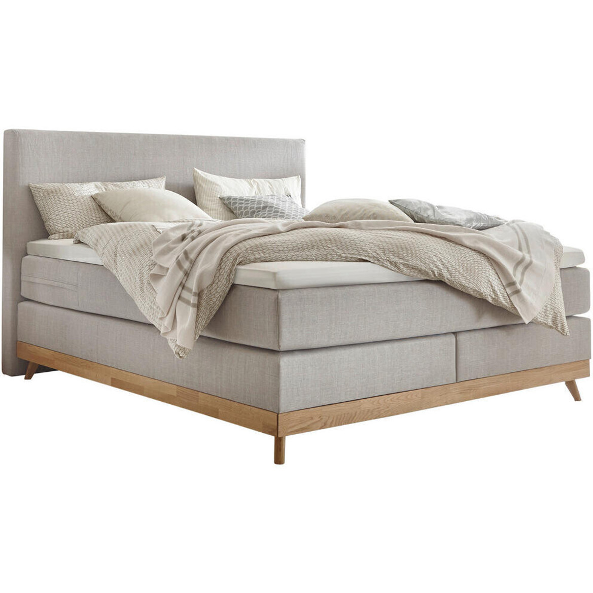 Hasena Scandia Bett 160x200 cm - H3 Grau/Eiche Bianco
