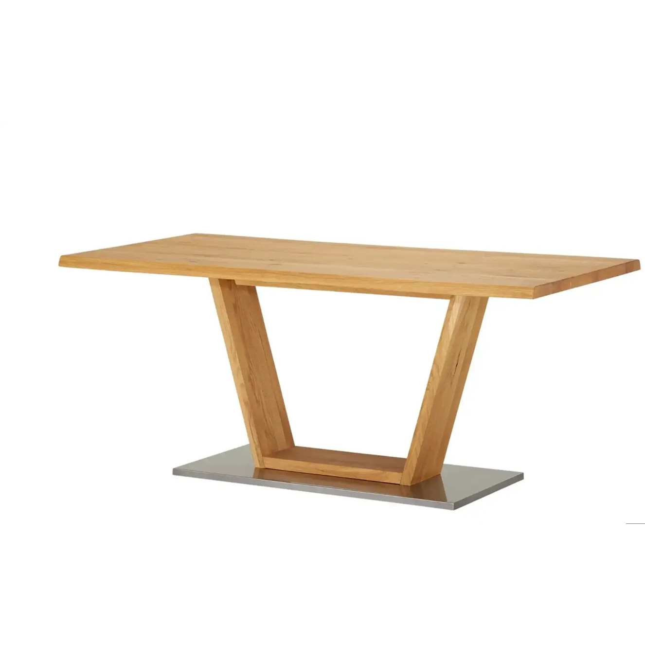 Massiver Woodford Säulentisch Ateno - Holzfarben, 90x77 cm