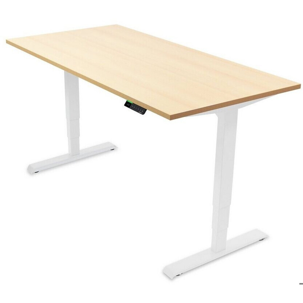 Ergotopia Desktopia Pro X Schreibtisch 120x80cm - Ahorn/Weiß