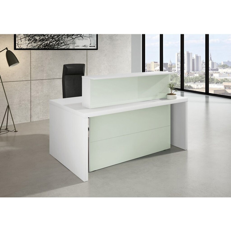 Kerkmann Verona Kompakttheke - 75-112x170x100 cm - Weiß - Modernes Schreibtischdesign