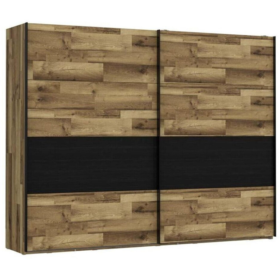 Kleiderschrank Forte Jakobina 270x211 cm - Stabeiche & Schwarzeiche