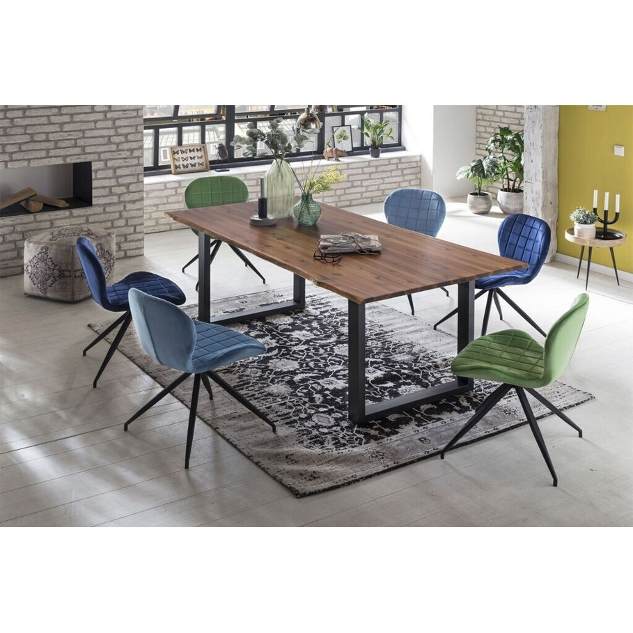 Sam Tops & Tables Tisch 200x100cm Nussbaum Schwarz