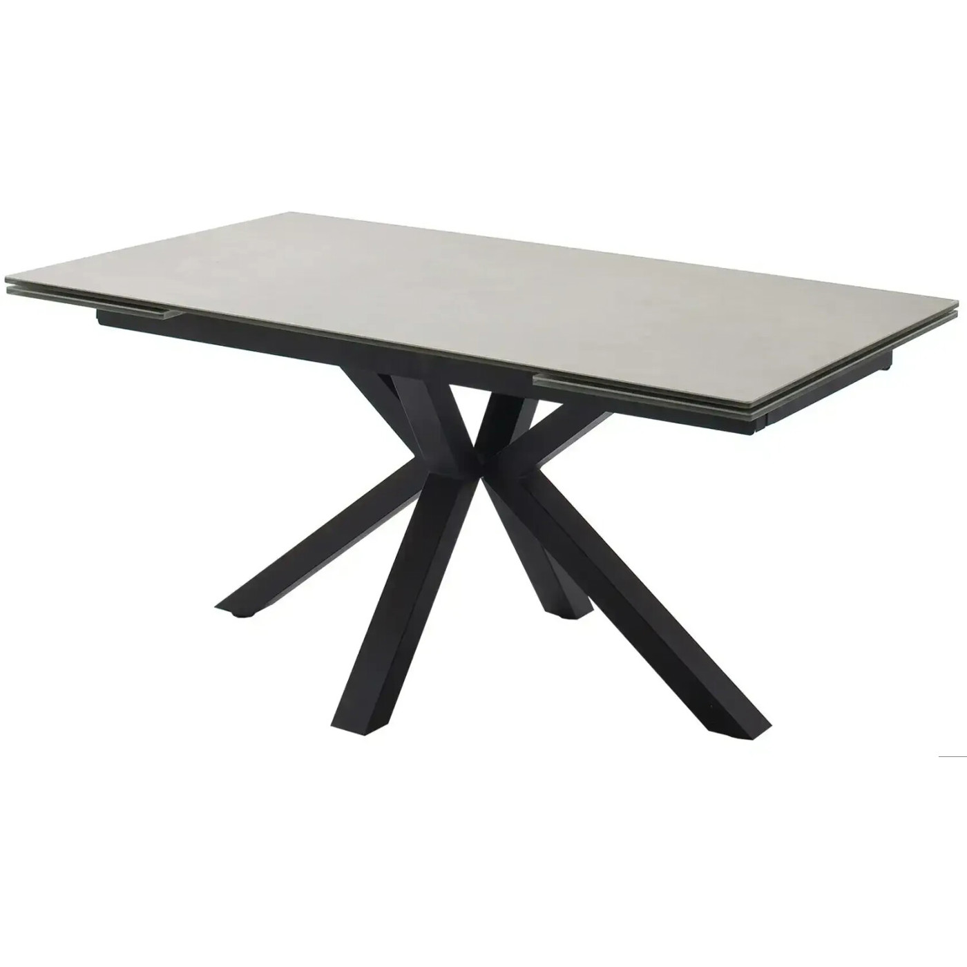 Möbel Kraft Ausziehbarer Säulentisch Grau 90x76 cm - Modern und Praktisch