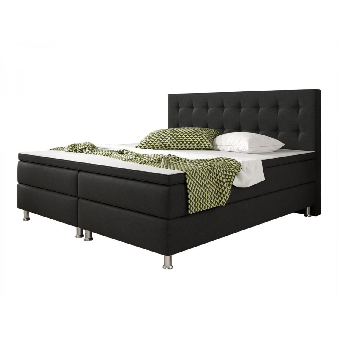 Inter Link Köln Bett 180x200 cm Schwarz - Modernes Design für Ihr Schlafzimmer