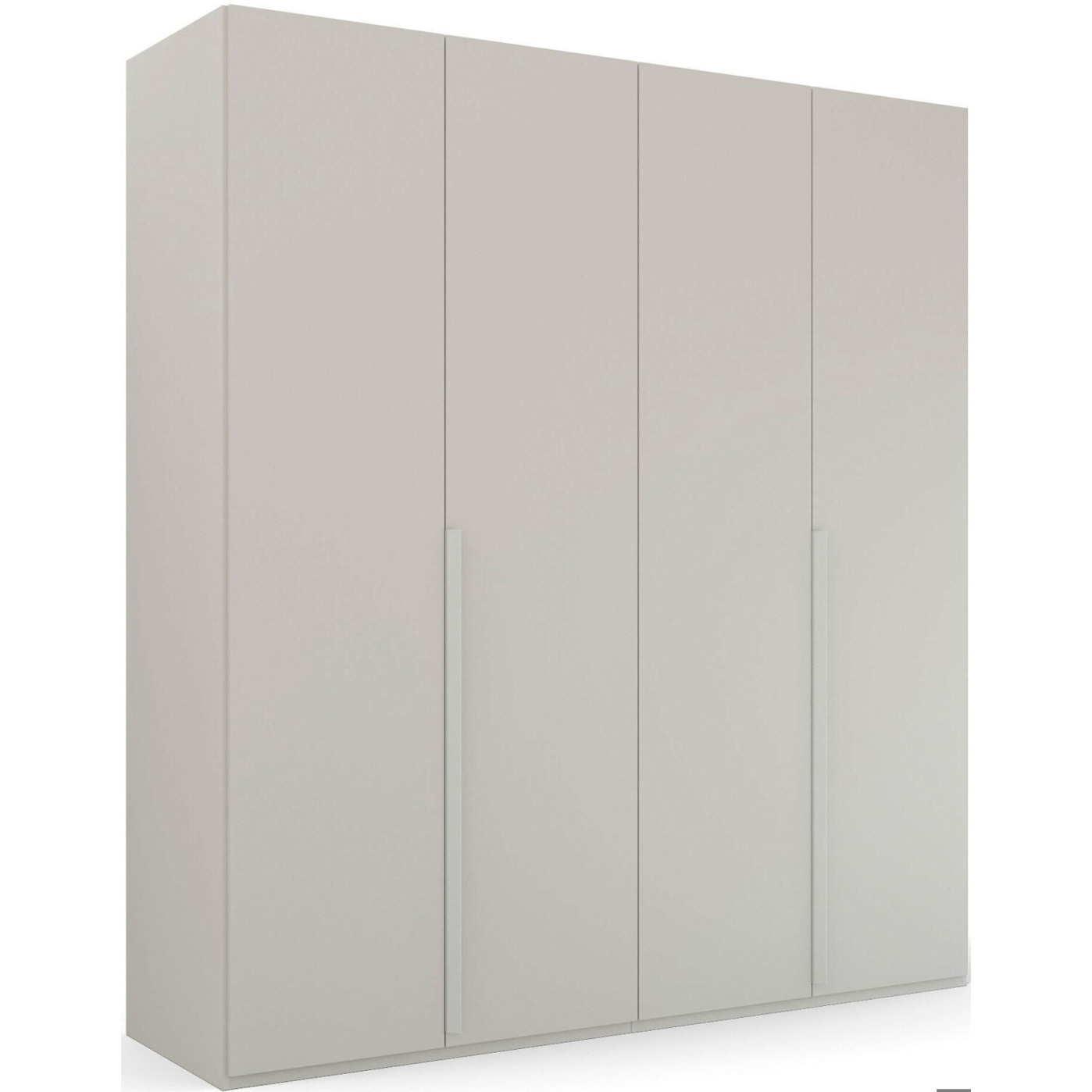 Rauch Purisma 4-türiger Kleiderschrank 201x223 cm - Glas seidengrau