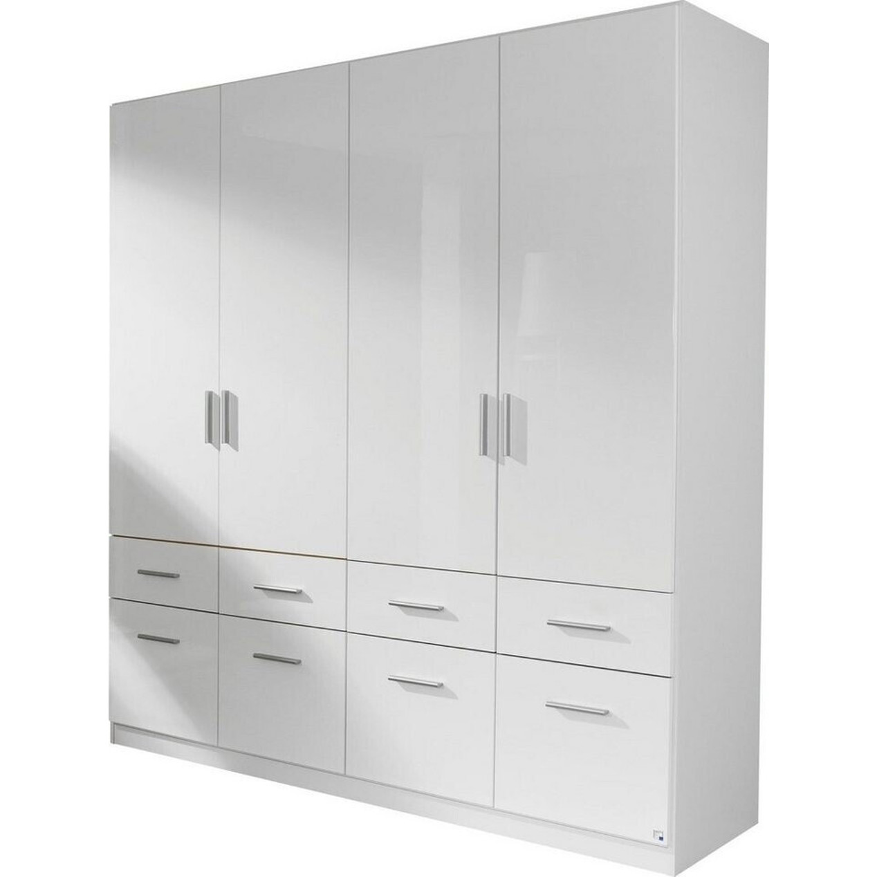 Kleiderschrank Rauch Celle 181x197 cm - Hochglanz Weiß