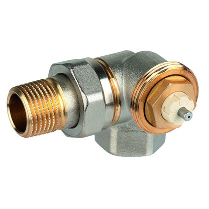 Resideo Thermostatventilkörper SX - Vernickelt, Messing, Winkel-Eck rechts, 3/8"