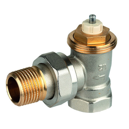 Resideo Eck-Thermostatventilkörper SX - Messing vernickelt - 3/8" | Vorlauf-Thermostatventil für Heizung