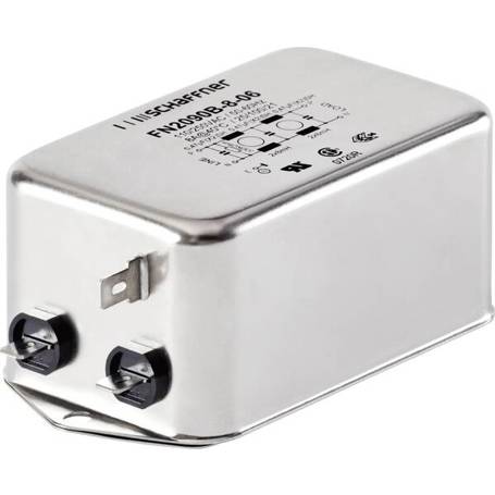 Schaffner FN2090-3-06 Netzentstörfilter – Entstörfilter 250 V/AC, 3 A, 14 mH – Maße: 85 x 54 x 30.3 mm, 1 Stück